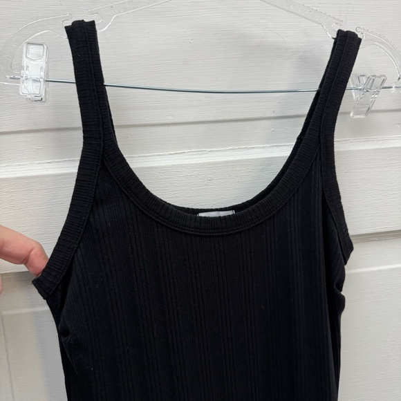 Ribbed Maxi Tank Dress Vitamin A Womens Estimated Small Black Sleeveless - Picture 4 of 7